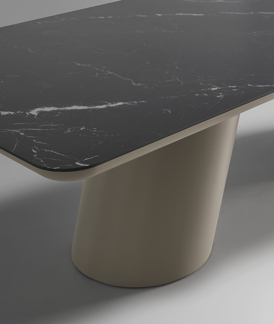 Altea zwarte eettafel met keramisch blad
