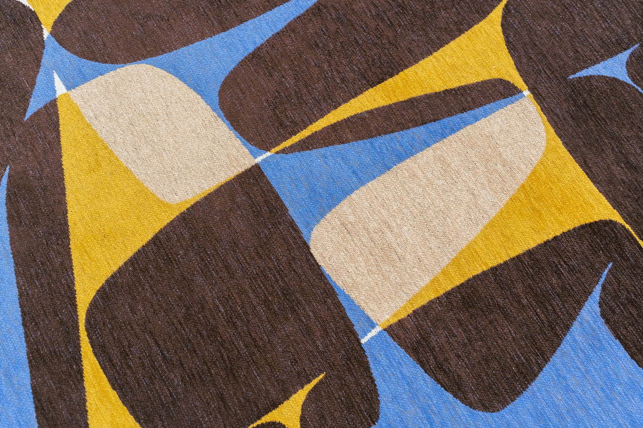 Stones Sunny Blue vloerkleed | Maat: 100 × 140 cm