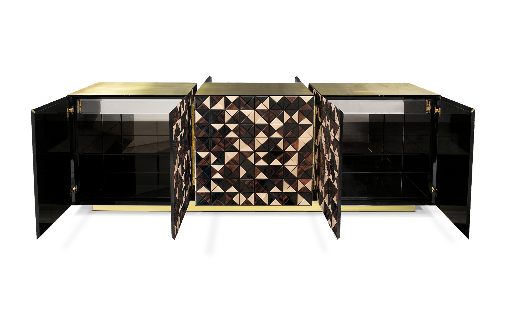 Mosaic walnoten dressoir