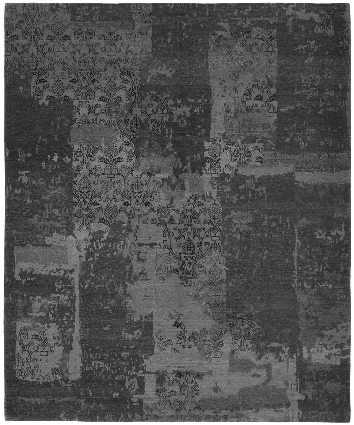 Boro 10 zwart tapijt | Maat: 280 × 360 cm