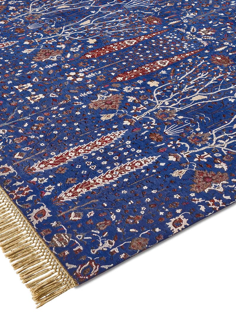 Pine Garden Blue luxe vloerkleed