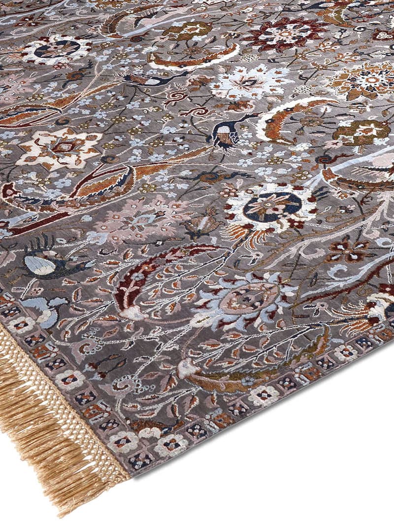 Kerman Charcoal handgemaakte luxe tapijt