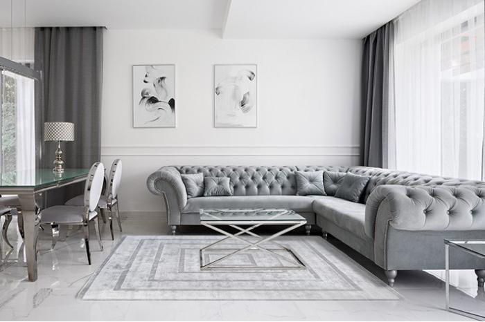 Domino Tencel Silver tapijt | Maat: 200 × 300 cm
