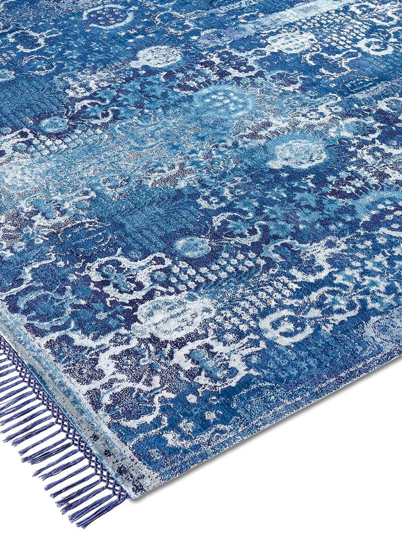 Woods Blue handgeknoopt tapijt | Maat: 170 × 240 cm