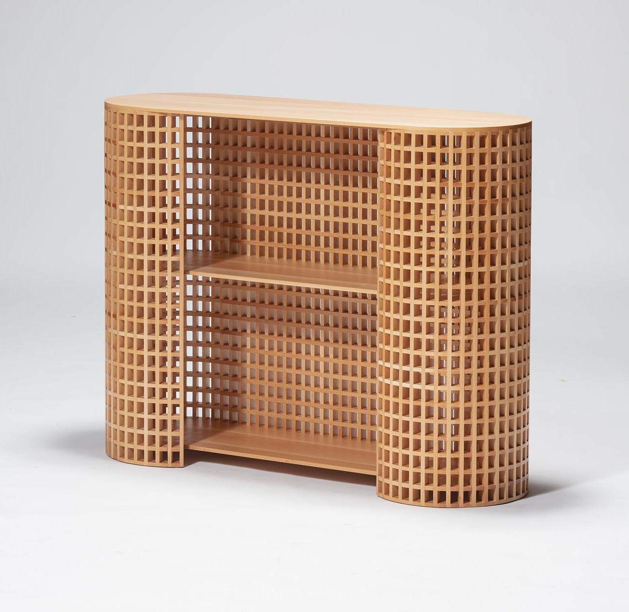 Getextureerde houten kast