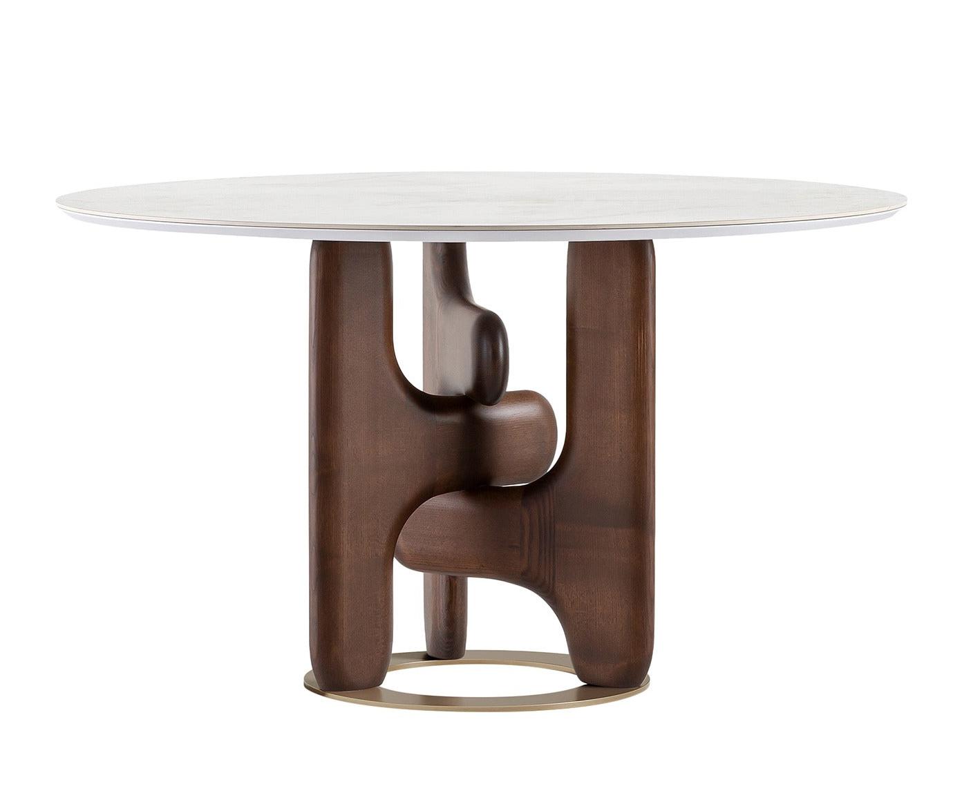 Clifford ronde eettafel met marmeren blad