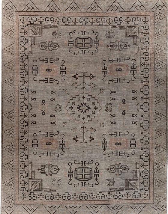 Khotan handgeknoopt wol vloerkleed
