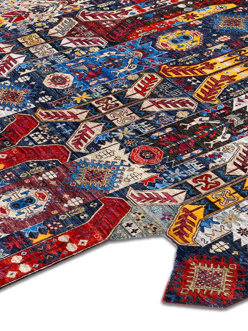 Multishape handgemaakte luxe vloerkleed