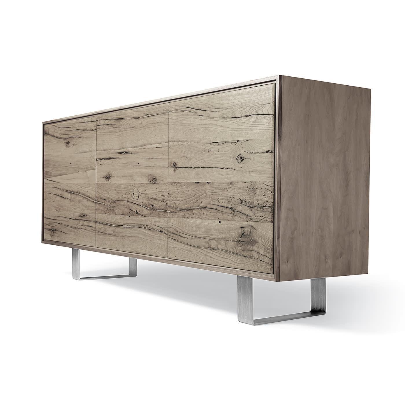 Materia grijs eiken 3-deurs dressoir | Configuratie: 2-Doors