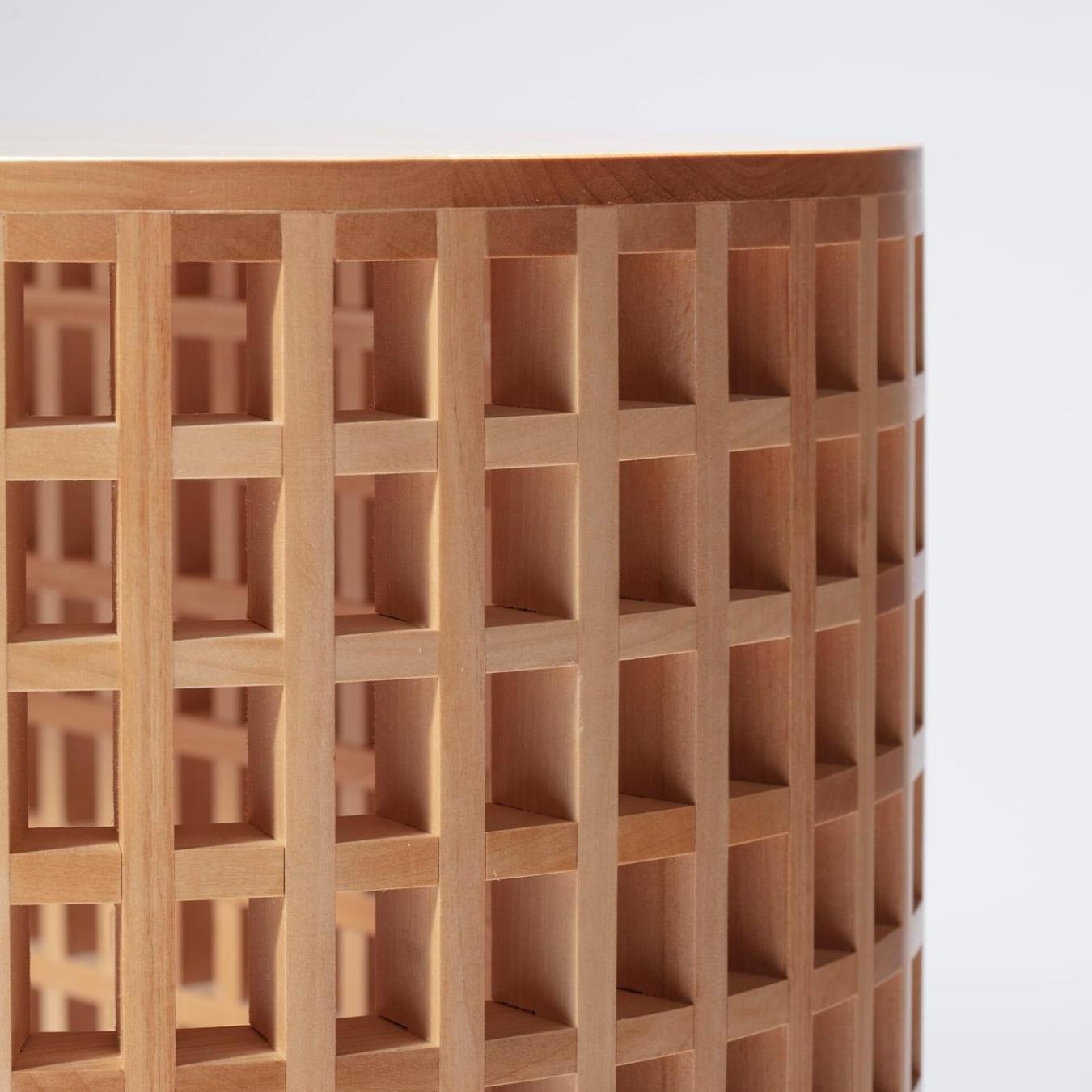 Getextureerde houten kast