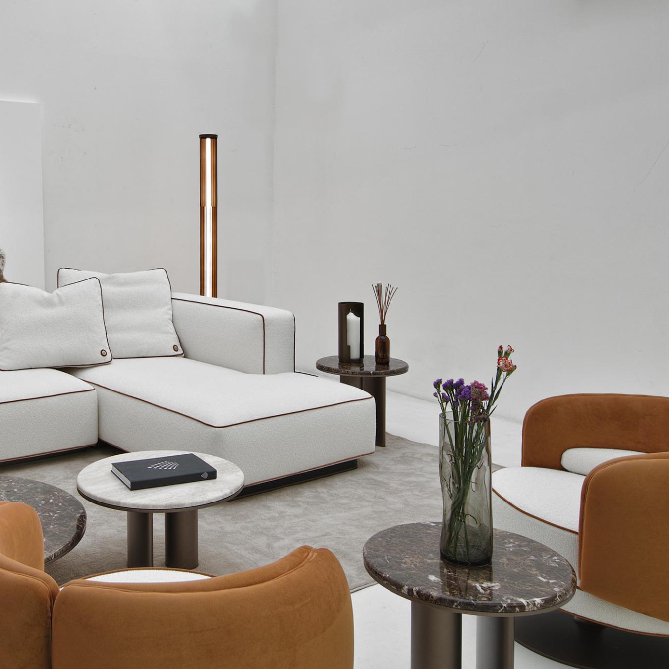 Bon Ton rond salontafel met donkere basis