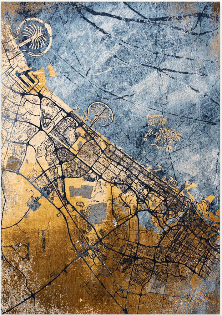 Gold Sea tapijt | Maat: 200 × 280 cm