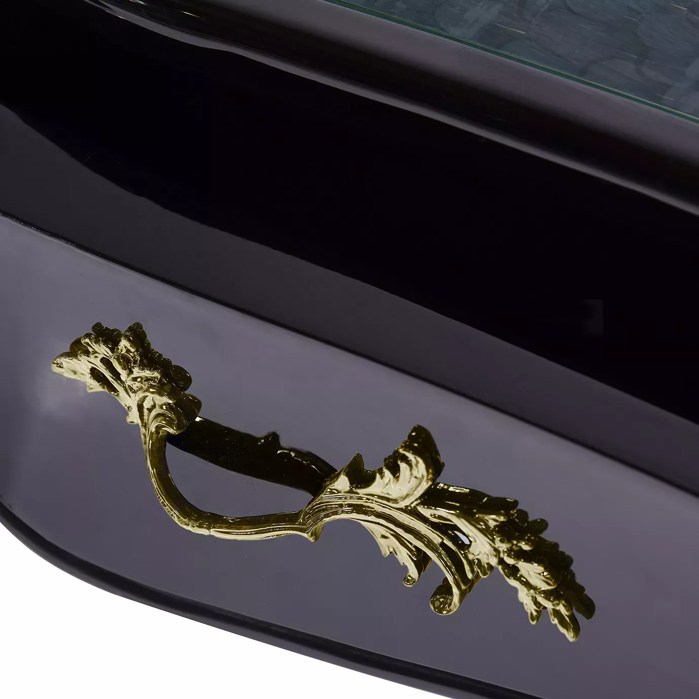 Exotische pauwenveer blad ormolu bureau