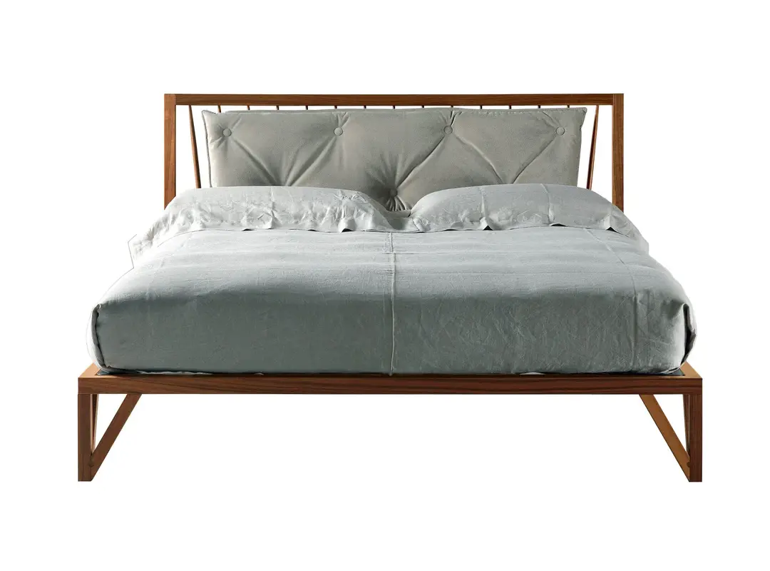 Leggiadro luxe bed | Afwerking: Natural solid walnut