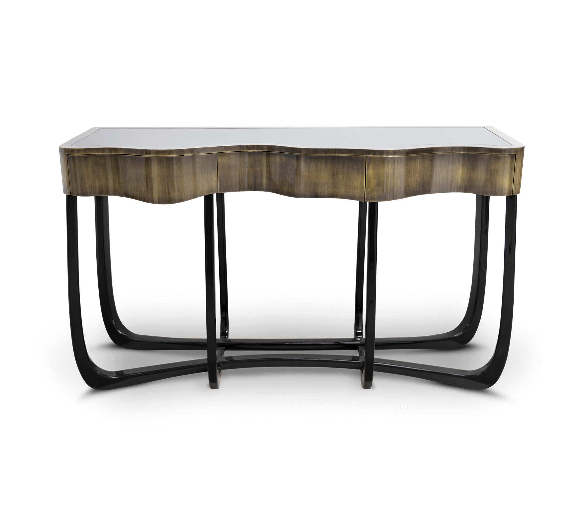 Serpentine patina console