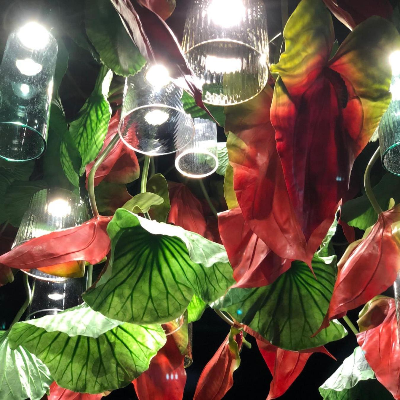 Red Anthurium kroonluchter