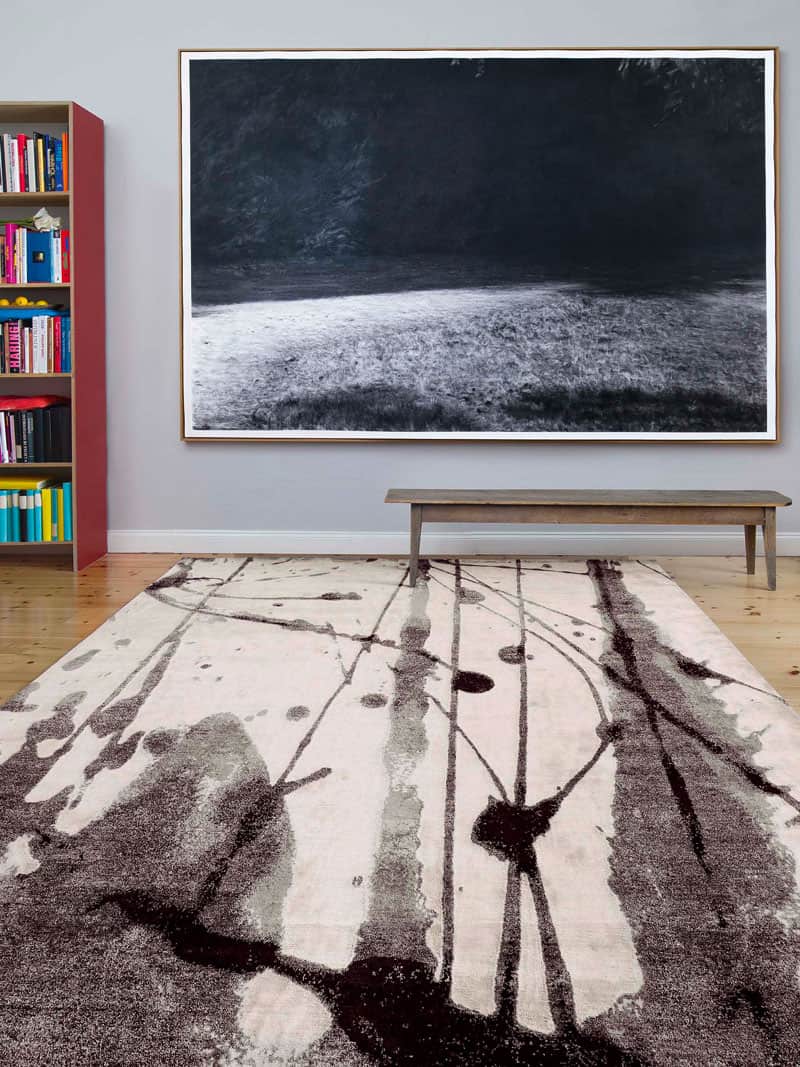 Zwart & wit handgemaakte luxe tapijt | Maat: 170 × 240 cm