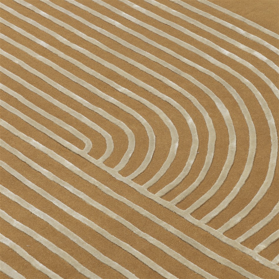 Stripes Gold modern vloerkleed