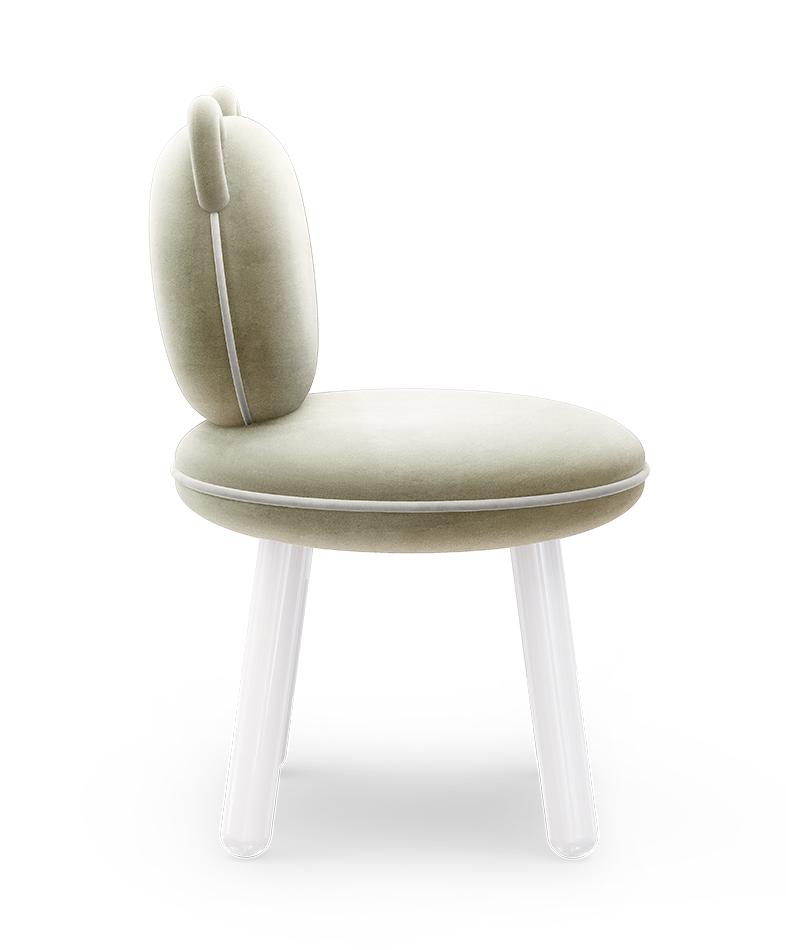 Fluffy Bear crème kinderstoel