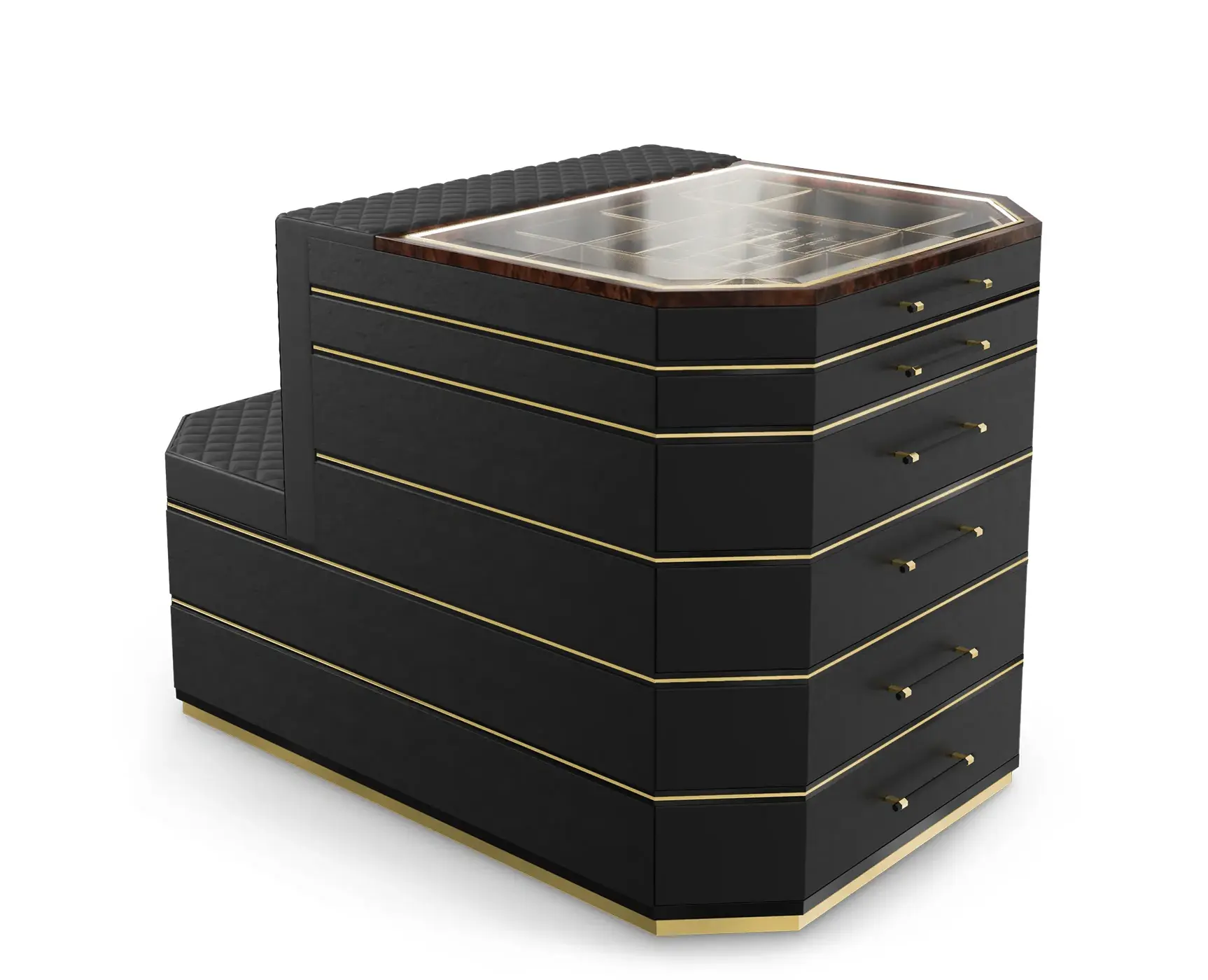 Cadence zwart kast eiland