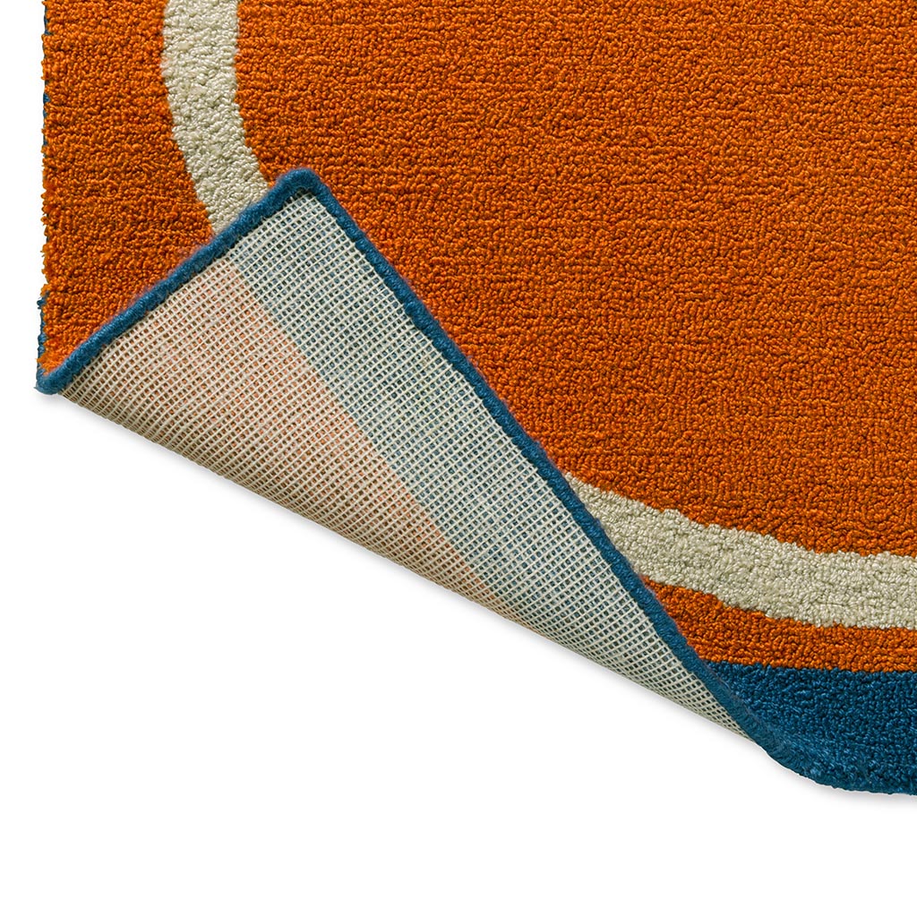 Linear stem oranje outdoor tapijt | Maat: 140 × 200 cm