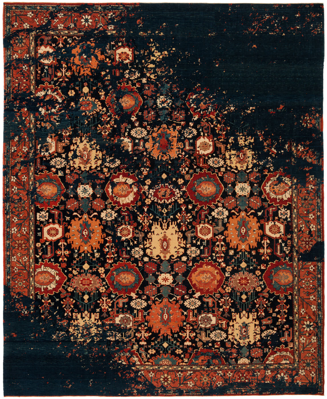 Bidjar paddington raved donkerblauw wol tapijt | Maat: 250 × 300 cm