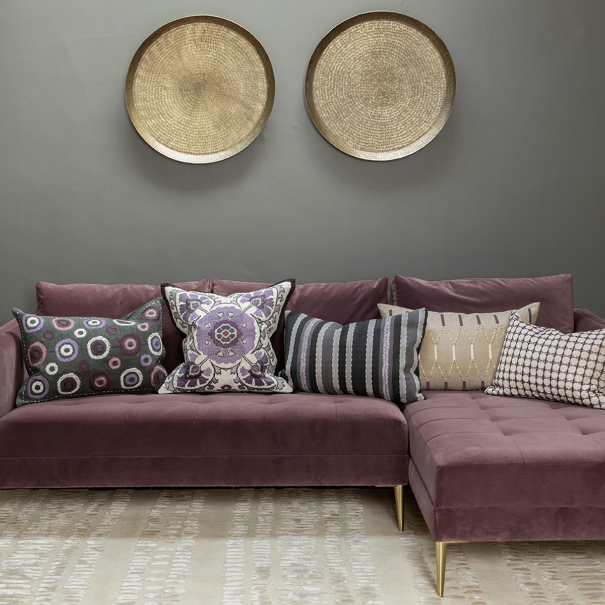 Zafora - Heather 60 × 40 kussen