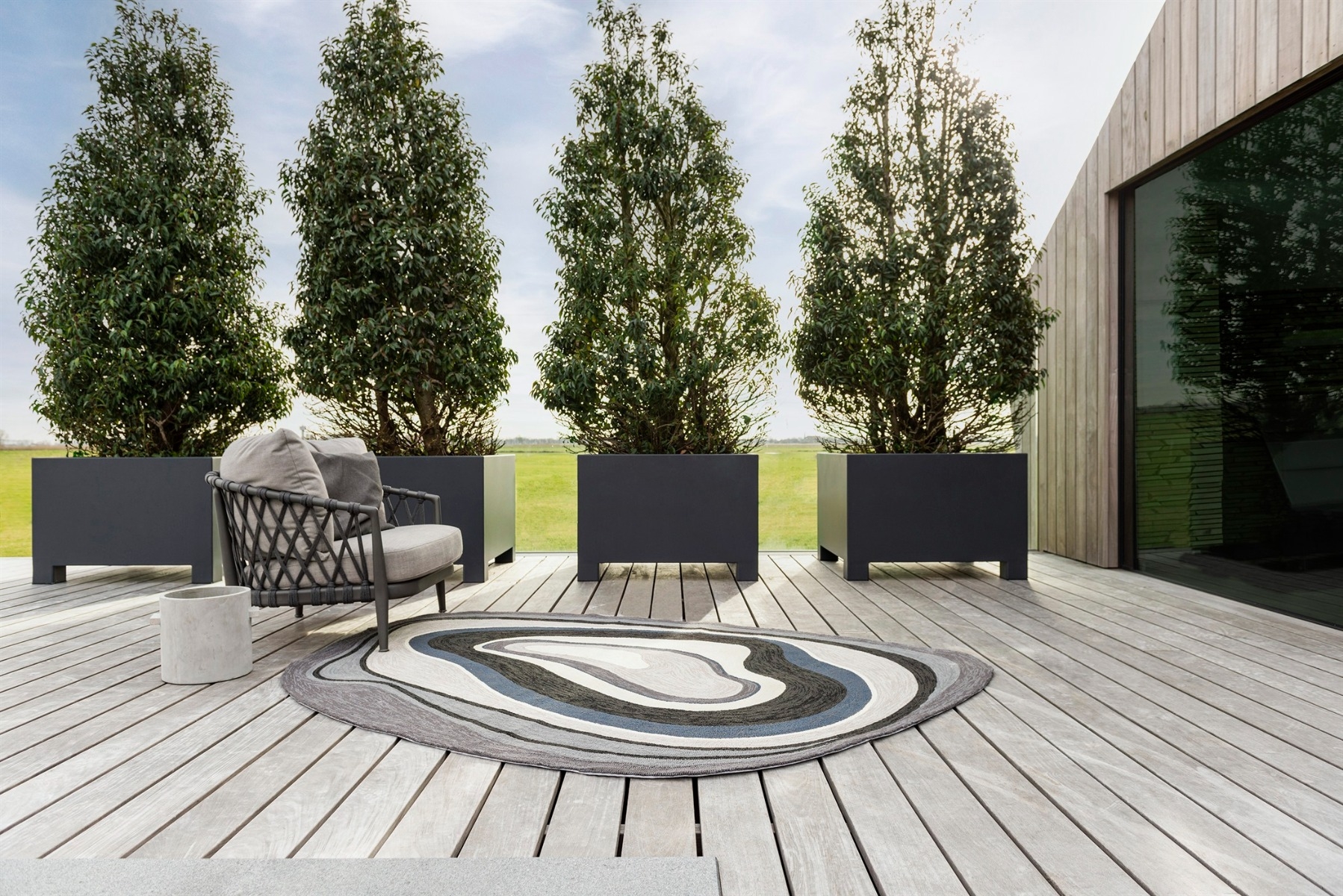 Habitat aura grijs outdoor tapijt | Maat: 250 × 350 cm