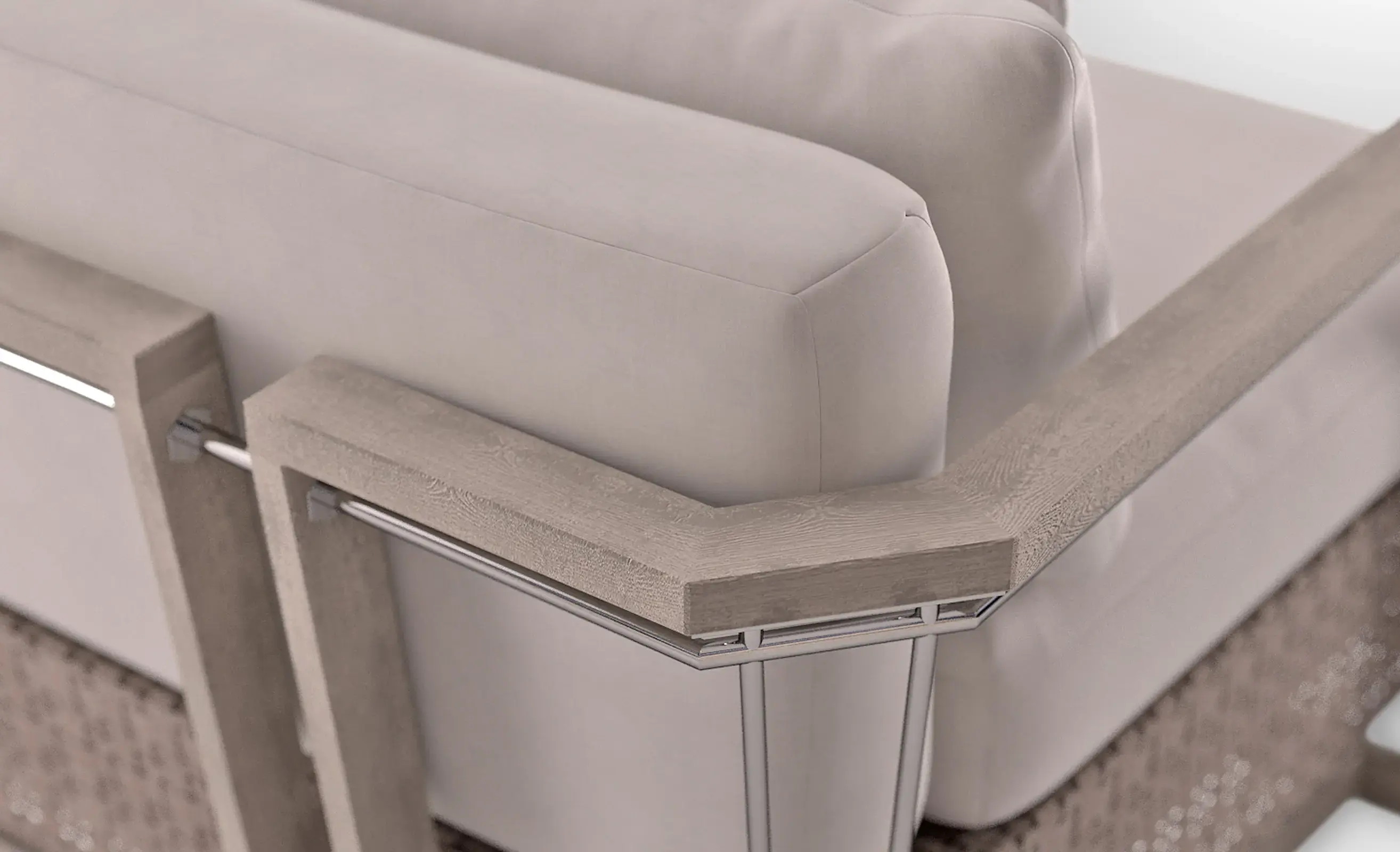 Heritage houten tuinsofa