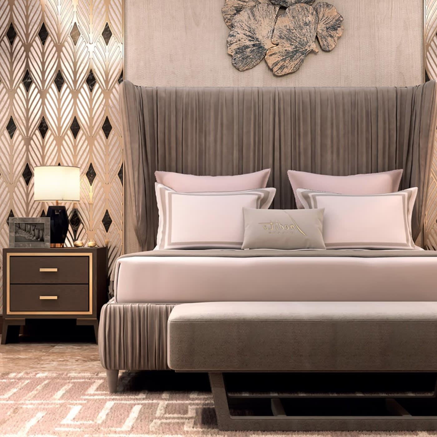 Hamptons houten Italiaans nachtkastje | Configuratie: 1 lade