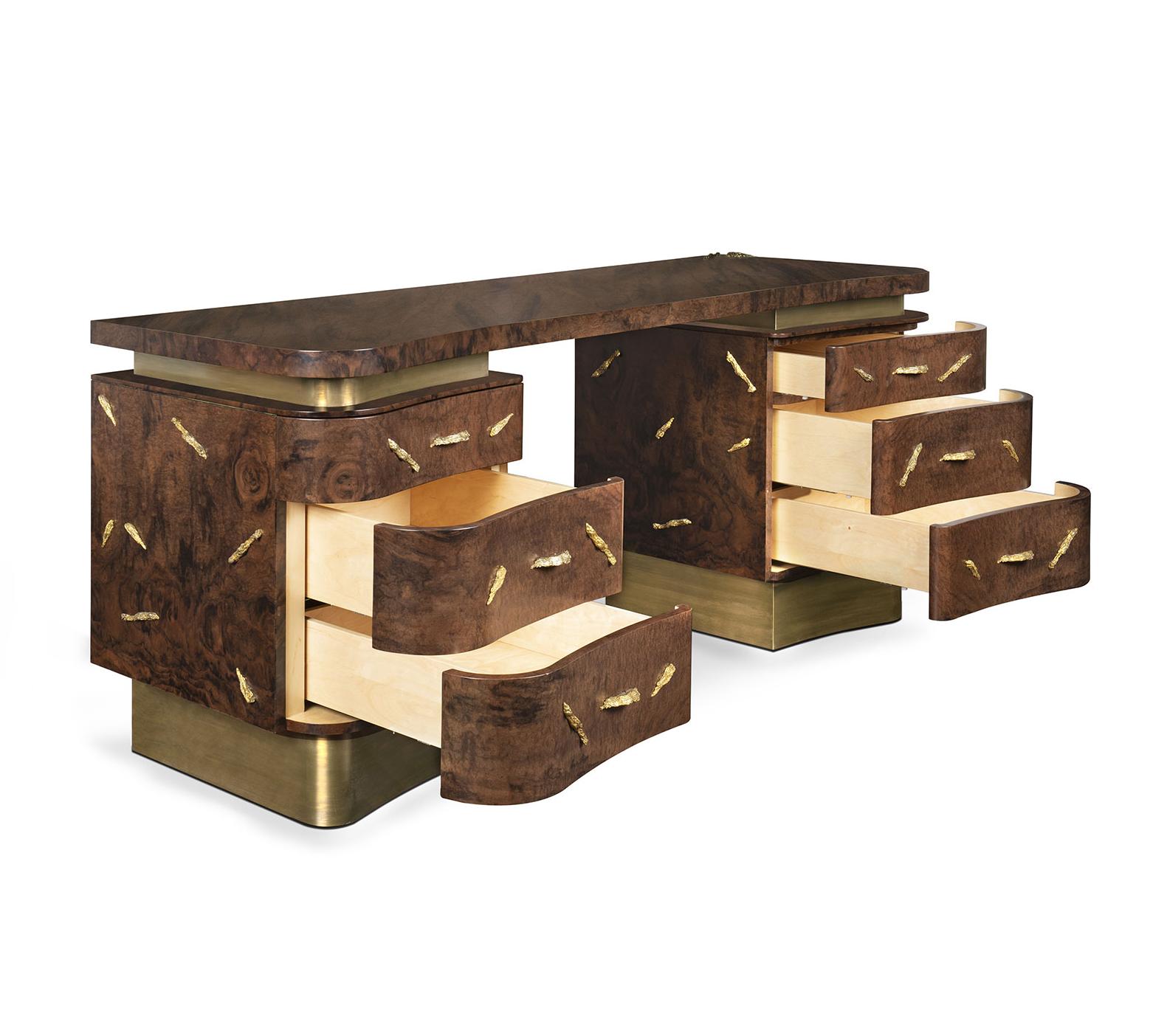 Designer houten bureau