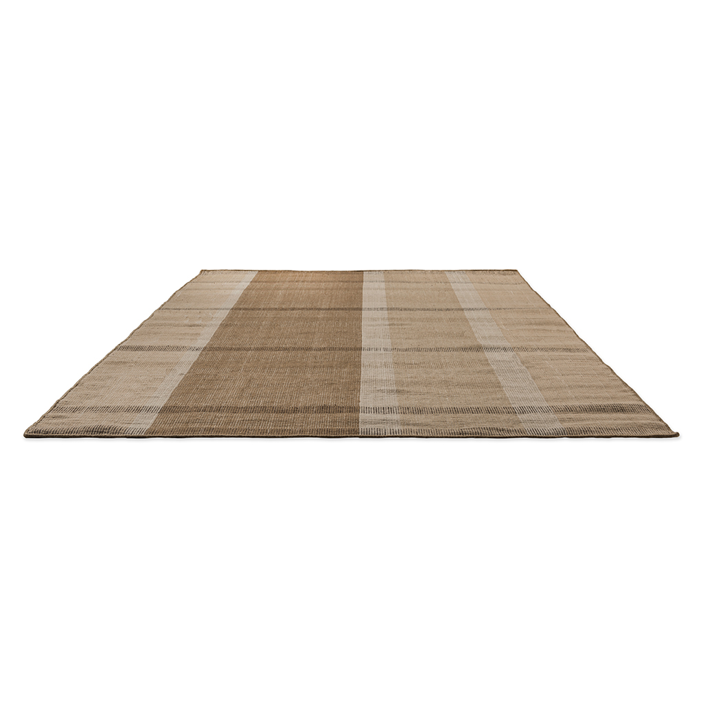 Zona cashew blok streep outdoor tapijt | Maat: 140 × 200 cm