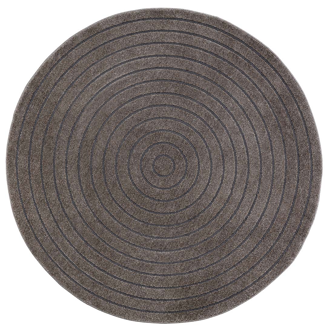 Cortina rond taupe vloerkleed