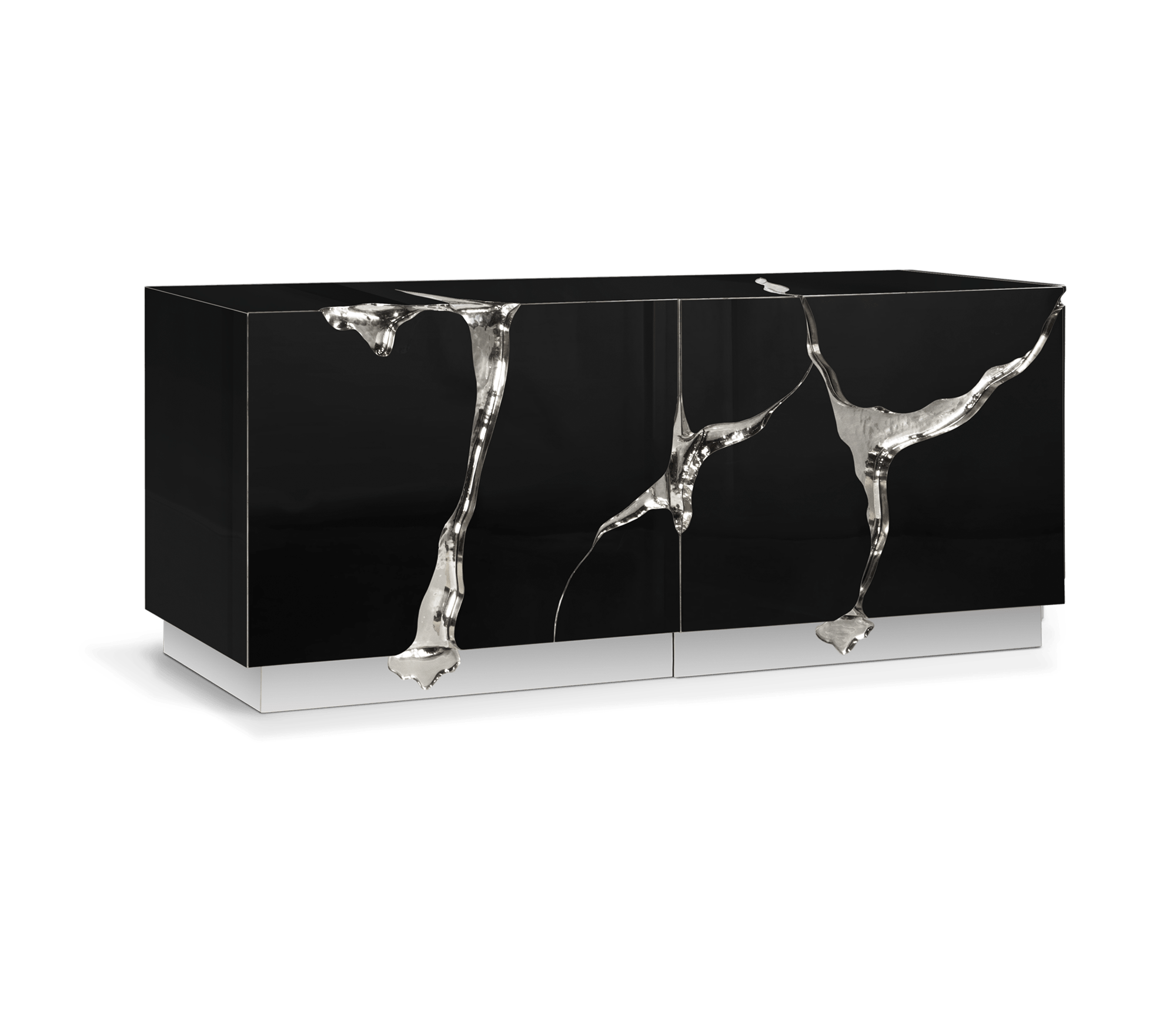 Fissure zilver en zwart dressoir