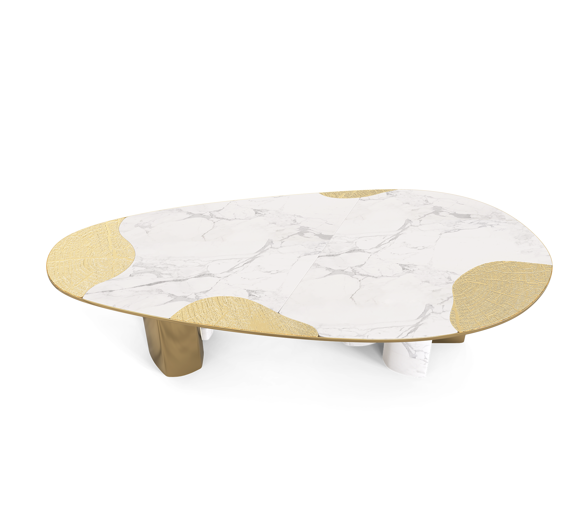 Athena Carrara marmer en gouden eettafel