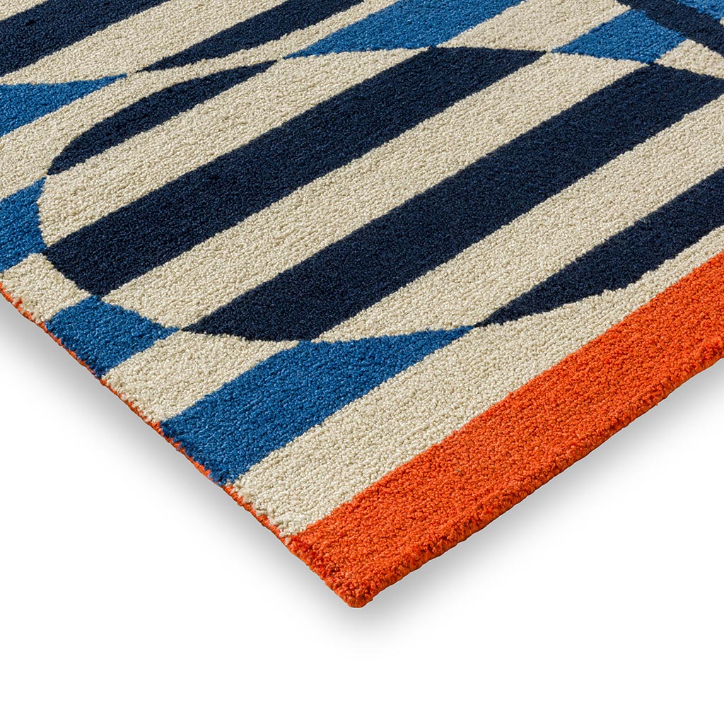 Stripy stem azuur outdoor tapijt | Maat: 140 × 200 cm