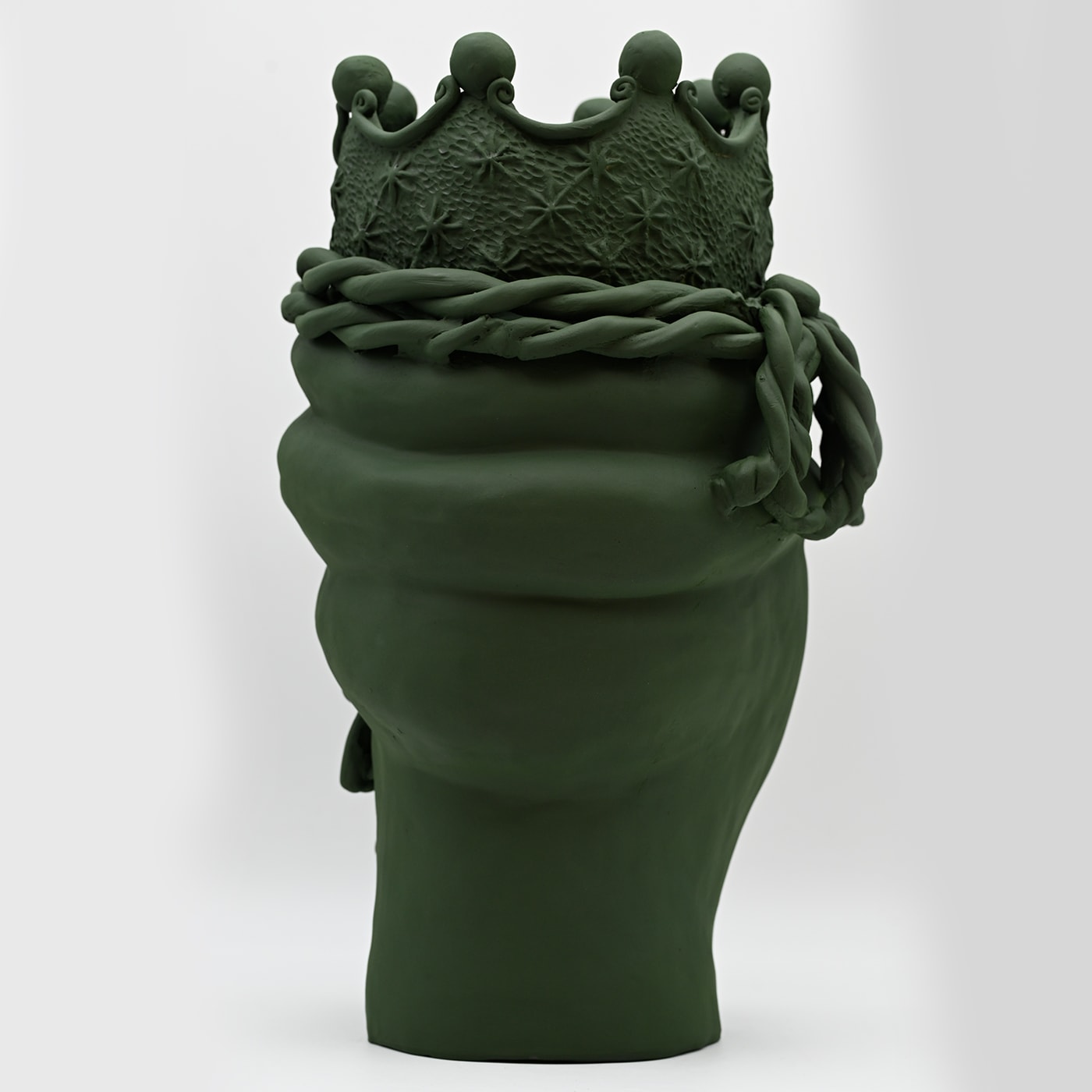 Groene handgemaakte sculptuur