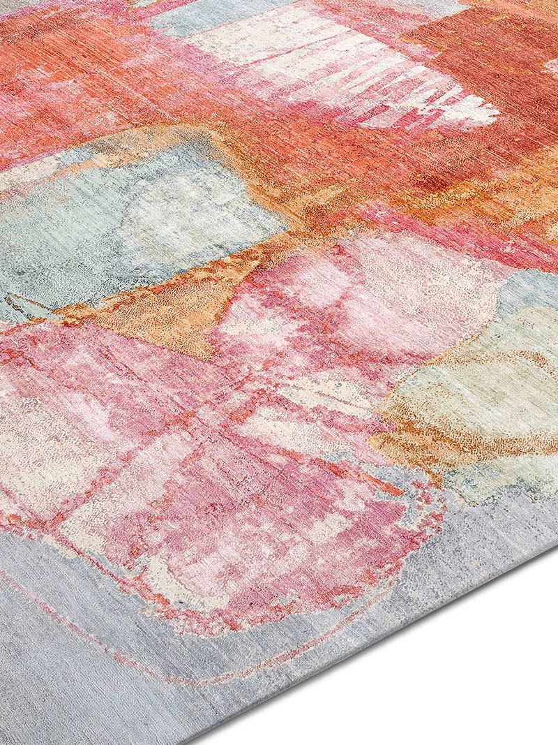 Red Sunset luxe handgeknoopt vloerkleed