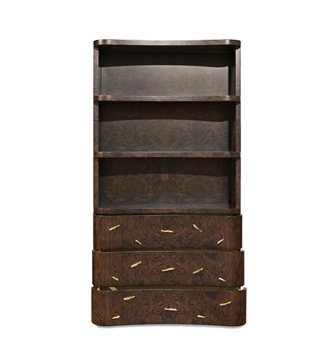 Designer houten boekenkast