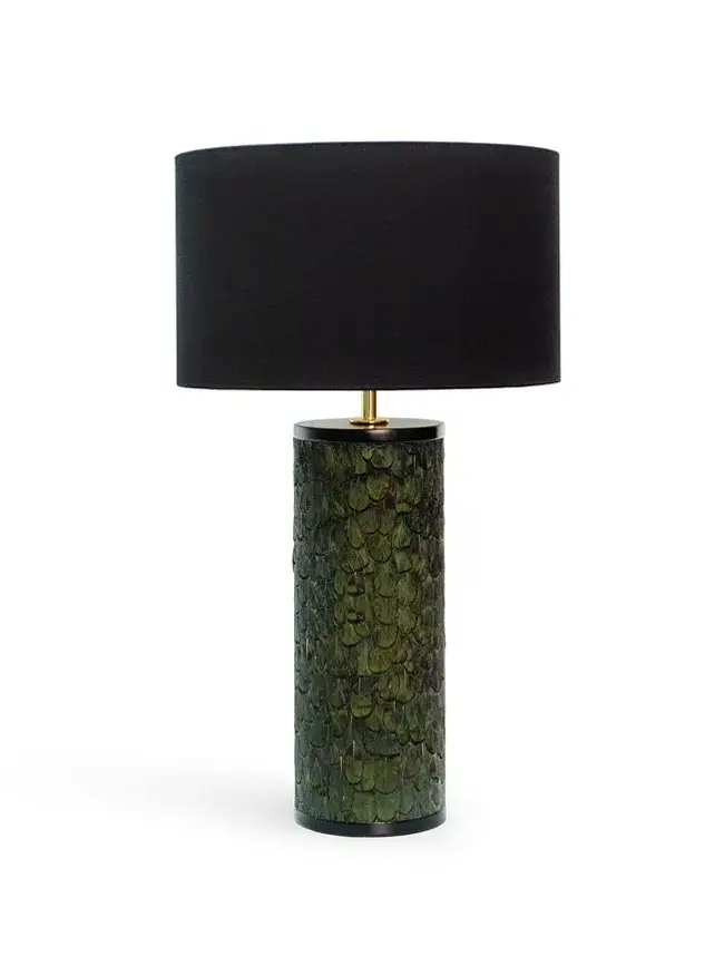 Tailor pauwenveer tafellamp