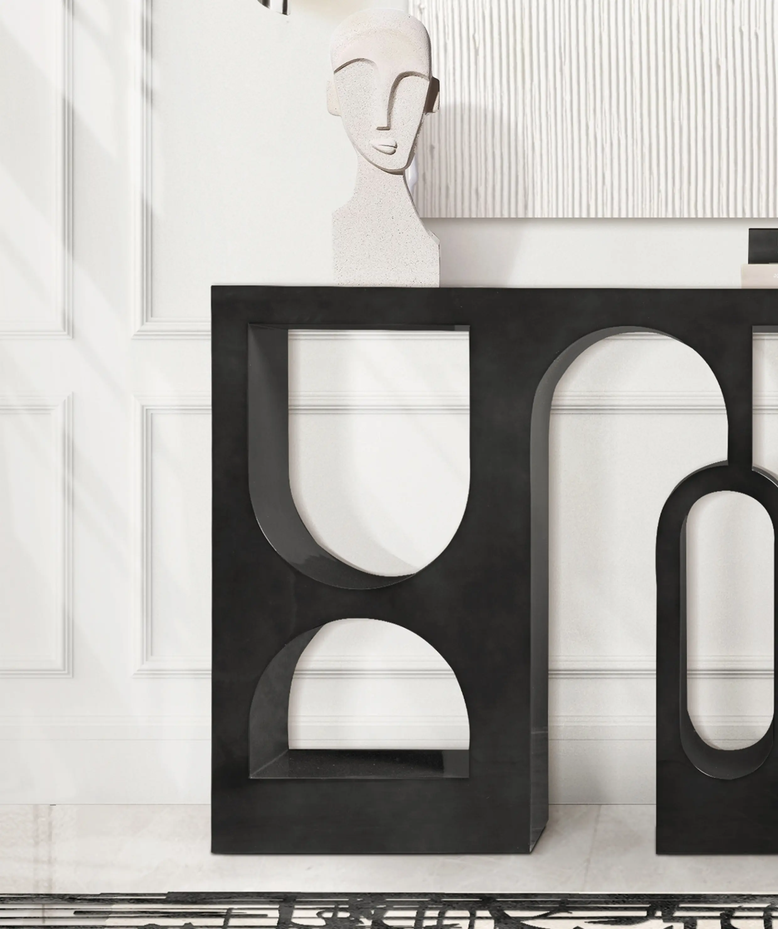 Glanzende zwarte premium console