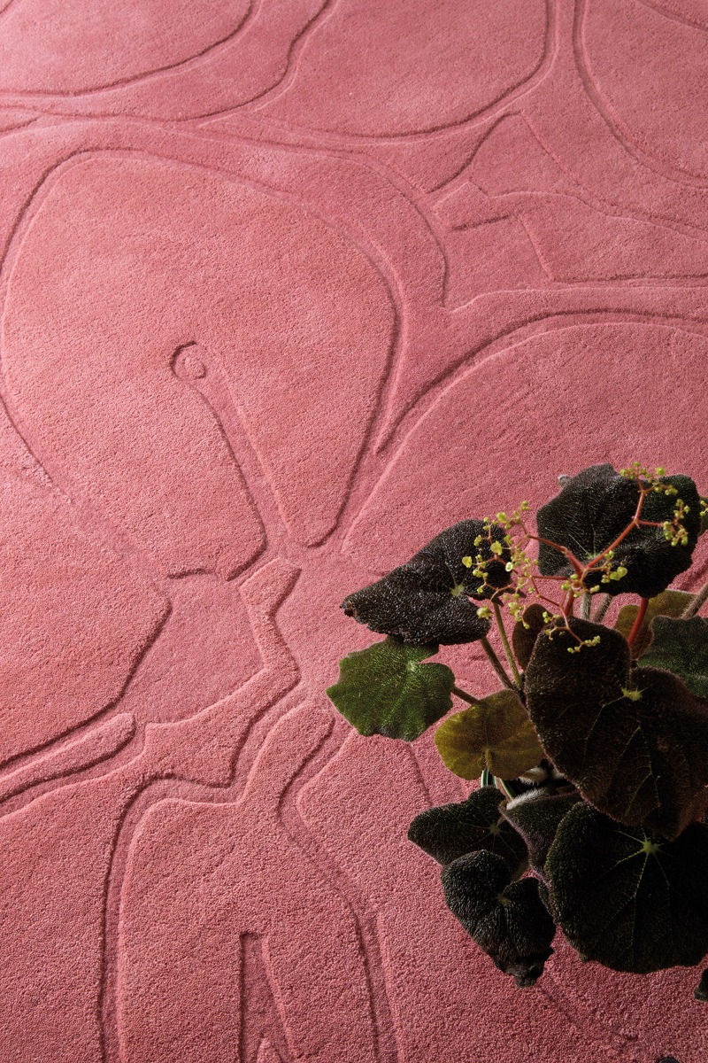 Romantic magnolia roze tapijt | Maat: 200 × 280 cm