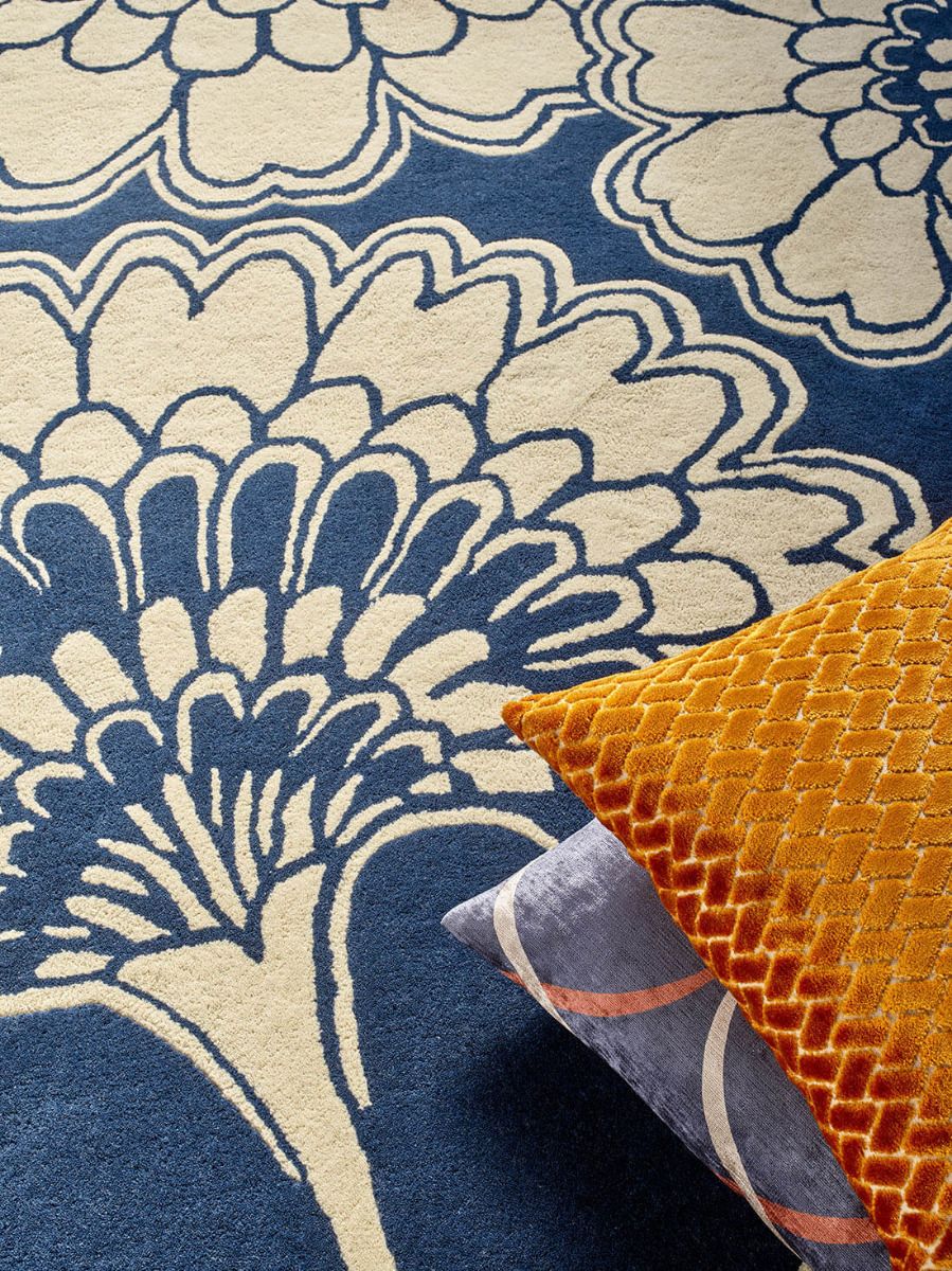 Japanese floral midnight tapijt | Maat: 200 × 280 cm