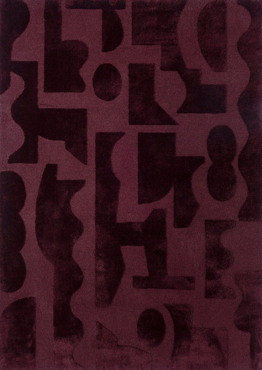 Mural modest bordeaux tapijt | Maat: 140 × 200 cm