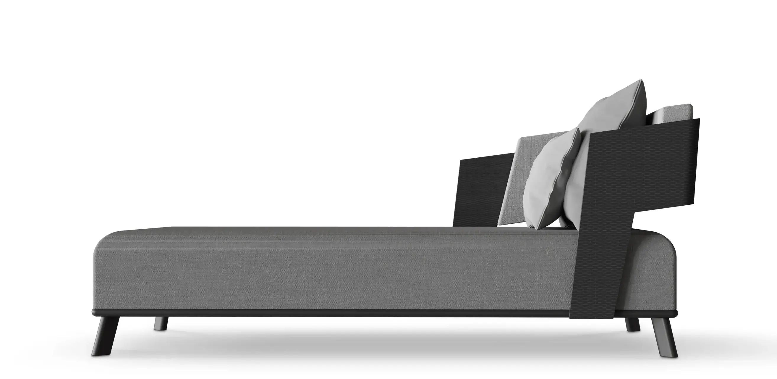 Crown grijze tuinligstoel