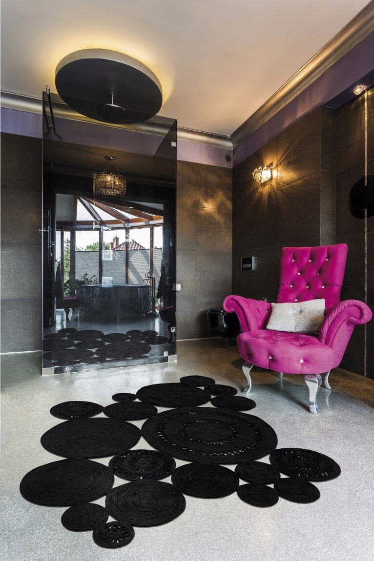 Gevlochten Black tapijt | Maat: 200 × 300 cm
