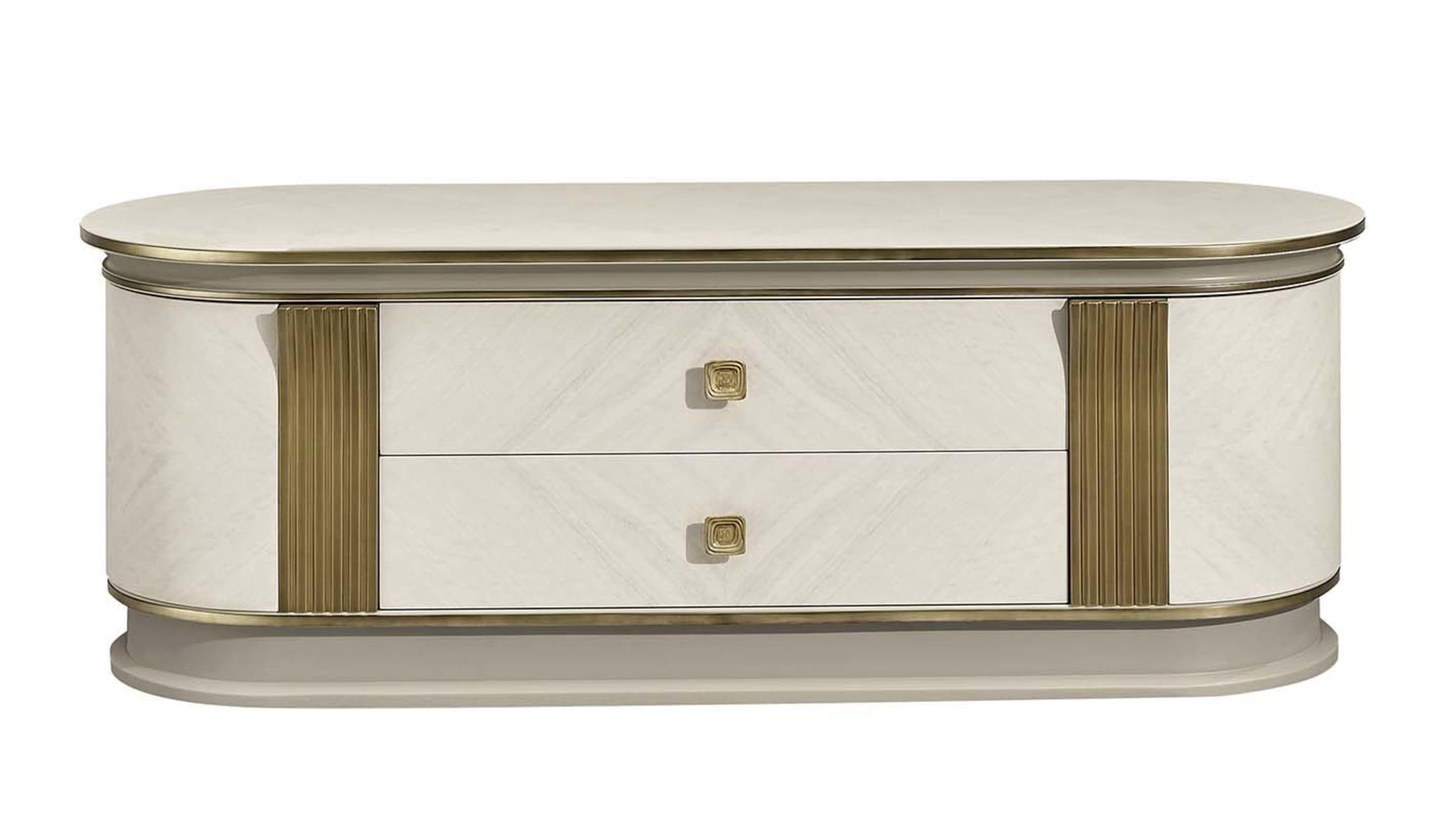 Elegance wit en gouden tv-meubel