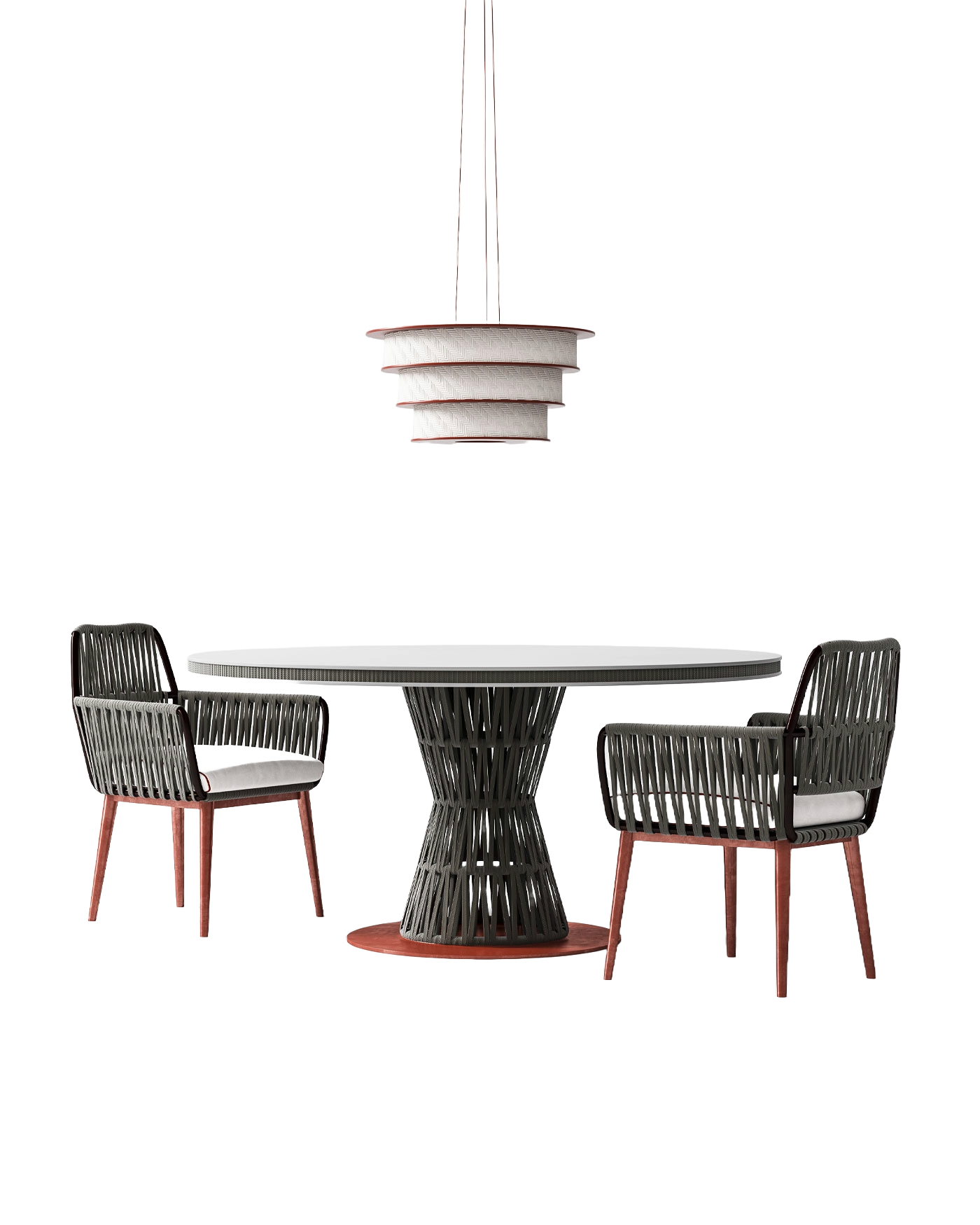 Touw stoel met armleuning