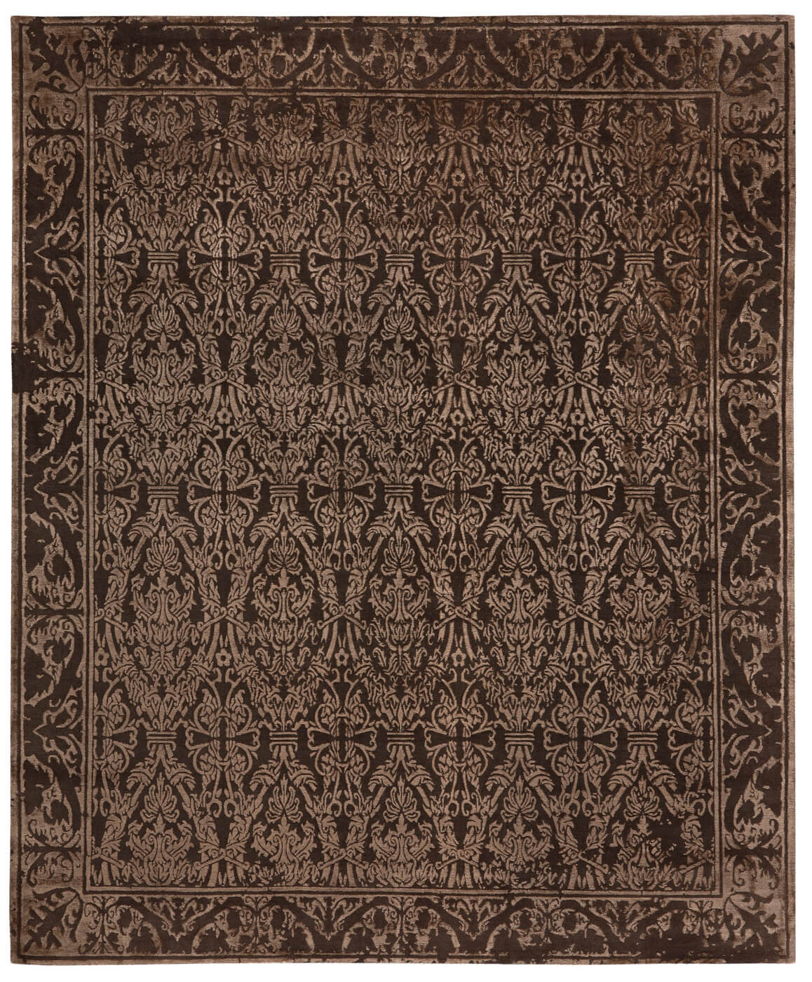 Alcaraz little rocked bruin tapijt | Maat: 400 × 500 cm