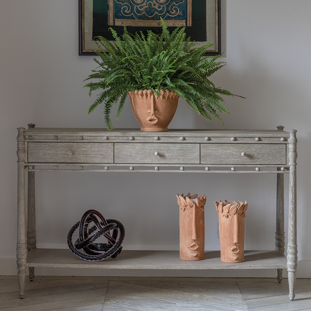 Morris Greyed Oak console